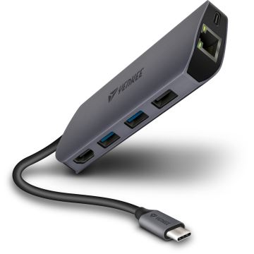 Yenkee - Adapter med flere porte 8-i-1 USB type C