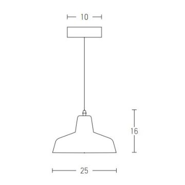 Zambelis 1655 - Pendel 1xE27/40W/230V beton