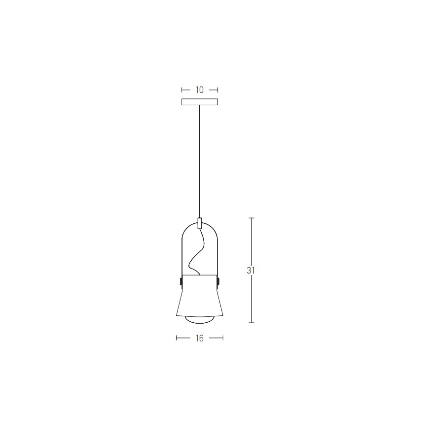 Zambelis 18192 - Pendel 1xE27/40W/230V sort