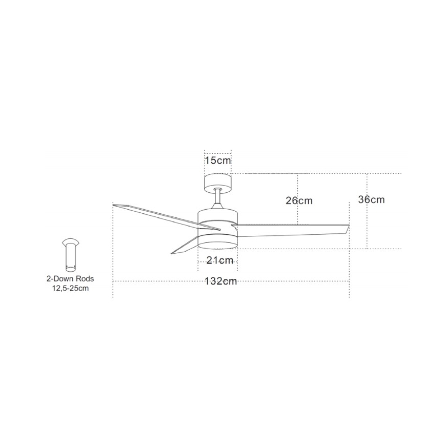 Zambelis 19134 - LED loftventilator LED/15W/230V 3000/4000/6000K krom + fjernbetjening