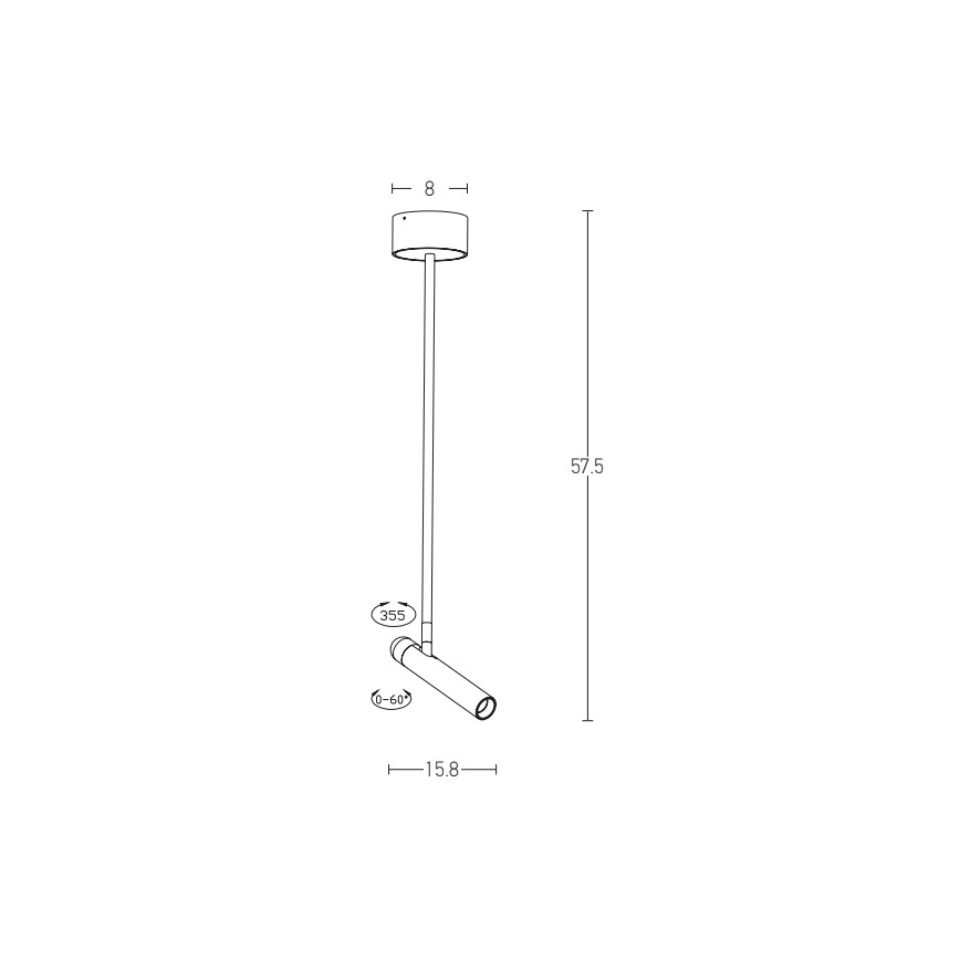 Zambelis 1920 - LED pendel LED/4,2W/230V hvid