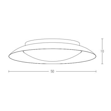 Zambelis 1959 - LED loftlampe LED/28W/230V diameter 50 cm kobber