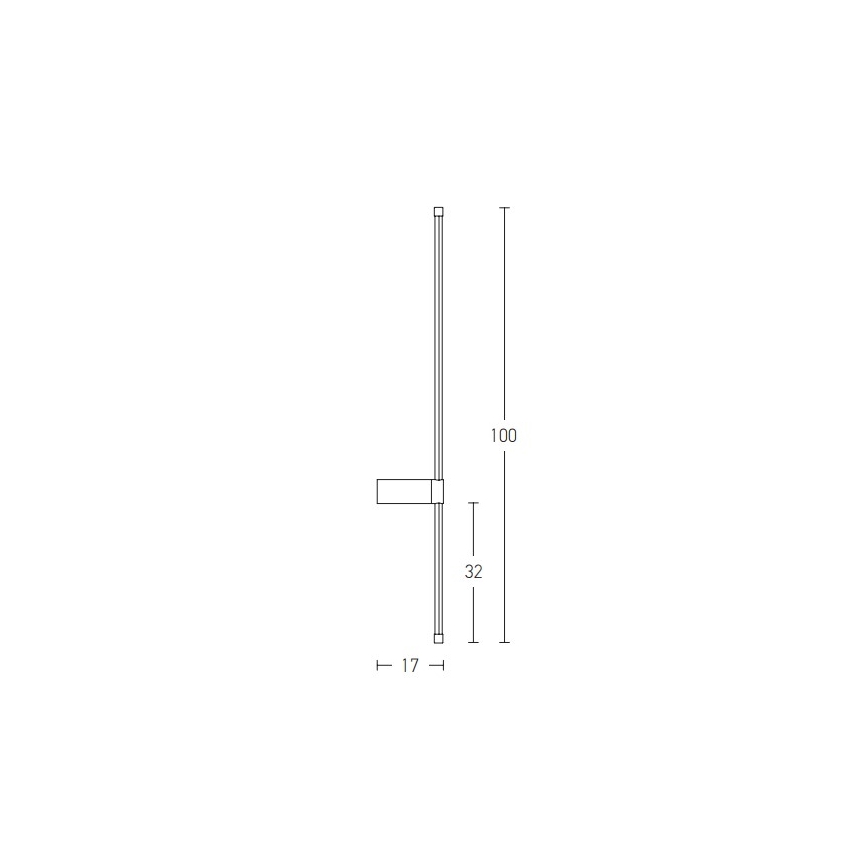 Zambelis 20116 - LED væglampe LED/20W/230V sort