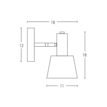 Zambelis 20218 - Vægspot 1xE14/25W/230V hvid