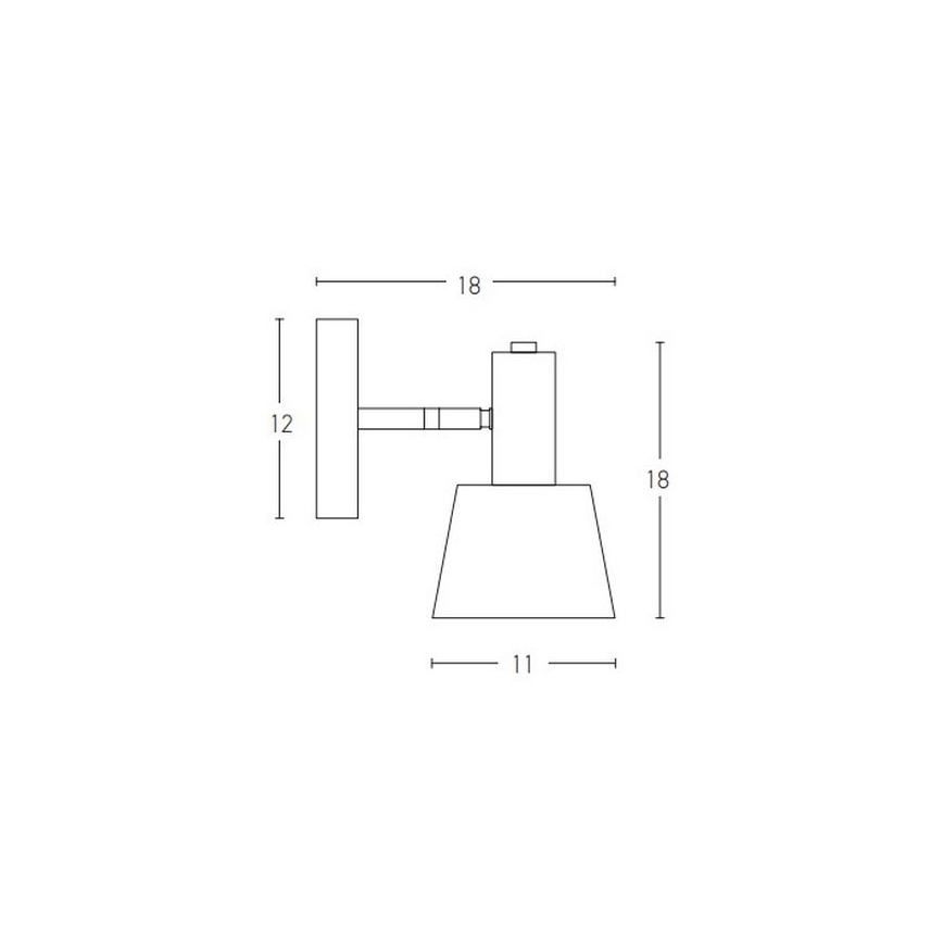 Zambelis 20218 - Vægspot 1xE14/25W/230V hvid