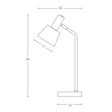 Zambelis 20220 - Bordlampe 1xE14/25W/230V grå