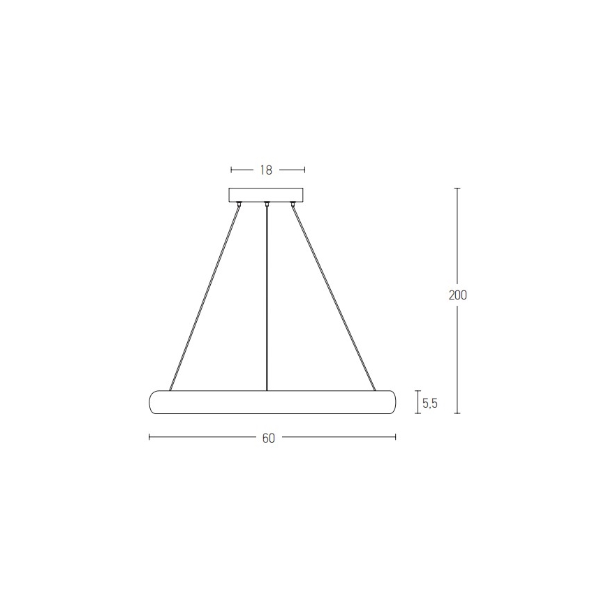 Zambelis 2055 - LED pendel dæmpbar LED/50W/230V diameter 60 cm brun