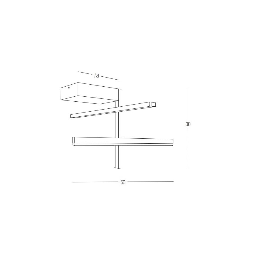 Zambelis 22025 - LED loftlampe dæmpbar LED/25W/230V sort