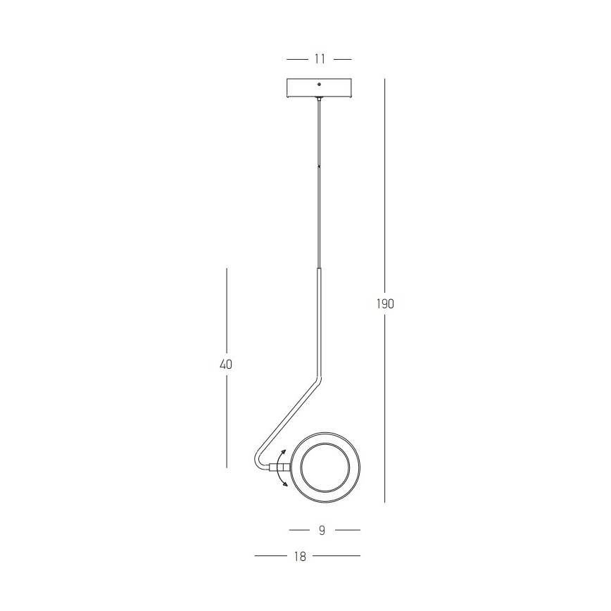 Zambelis 22044 - LED pendel dæmpbar LED/7W/230V CRI90 hvid