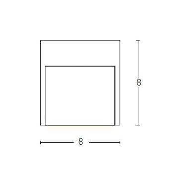 Zambelis E111 - Udendørs LED væglampe LED/3W/230V 3000K IP54