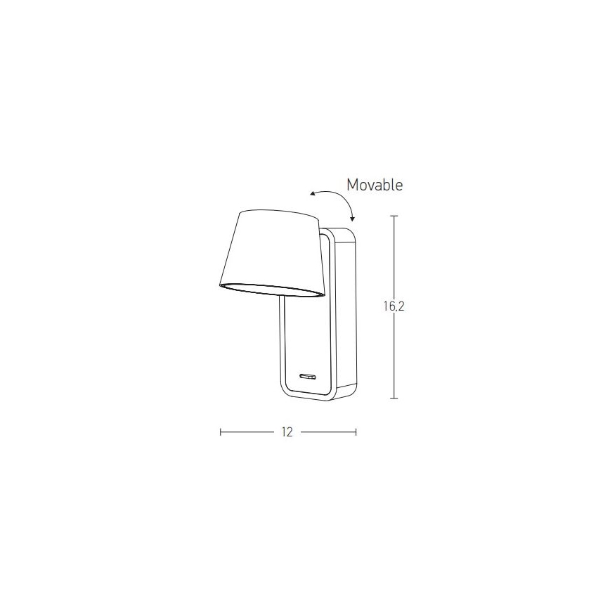 Zambelis H61 - LED væglampe LED/7W/230V brun