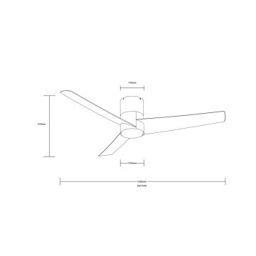 ZEVENTI - LED loftventilator BARROSA LED/18W/230V Wi-Fi Tuya sort + fjernbetjening