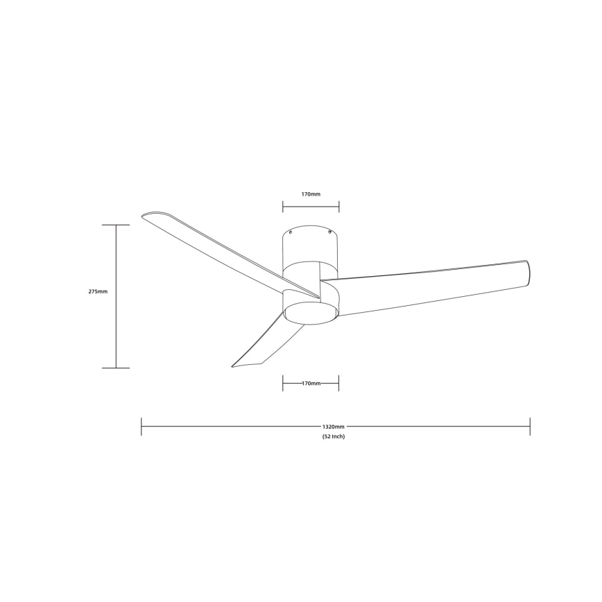 ZEVENTI - LED loftventilator BARROSA LED/18W/230V Wi-Fi Tuya sort + fjernbetjening