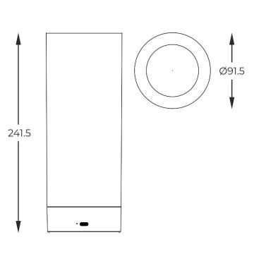 Zuma Line - LED Bordlampe dæmpbar og genopladelig LED/1,2W/230V grå IP54