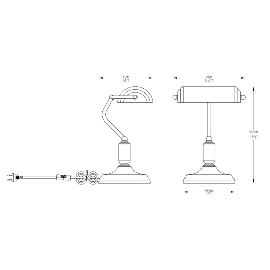 Zuma Line - Bordlampe 1xE27/40W/230V sort