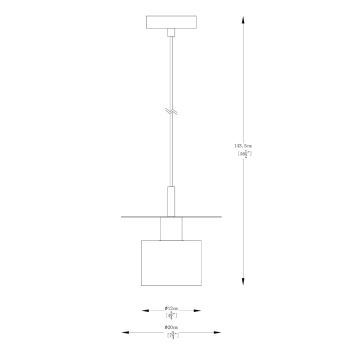 Zuma Line - Pendel 1xE27/40W/230V guldfarvet