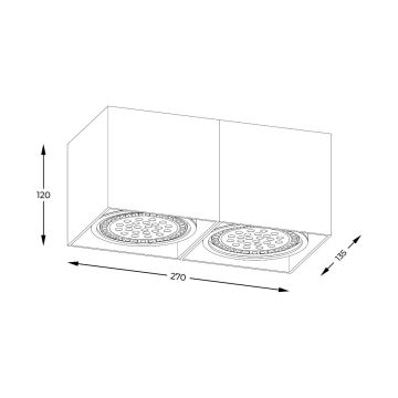 Zuma Line - Spotlampe 2xGU10-ES111/15W/230V hvid