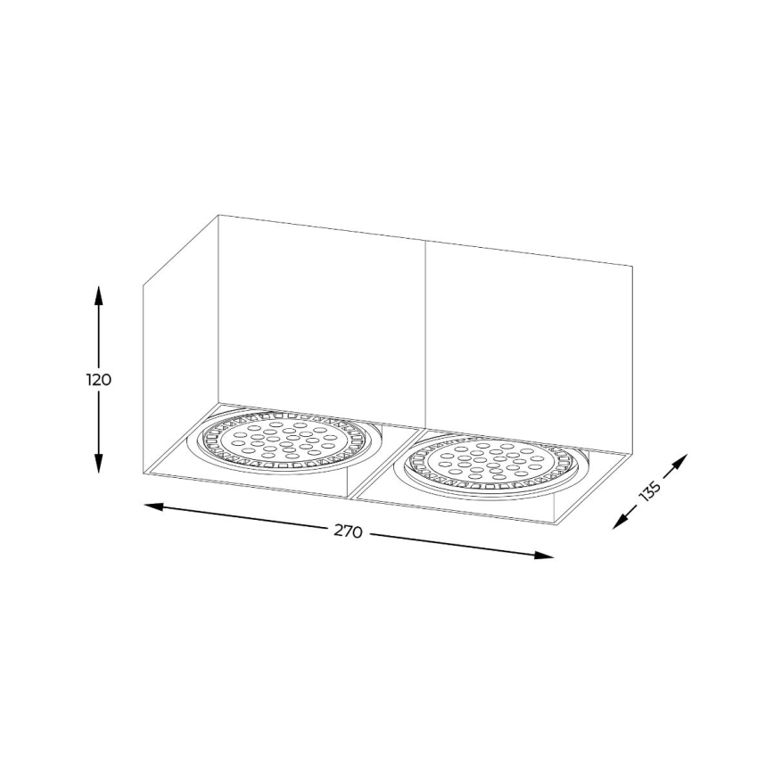 Zuma Line - Spotlampe 2xGU10-ES111/15W/230V sort