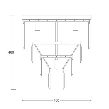 Zuma Line - Loftlampe i krystal 5xE14/40W/230V krom