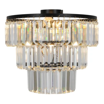 Zuma Line - Loftlampe i krystal 4xE14/40W/230V sort