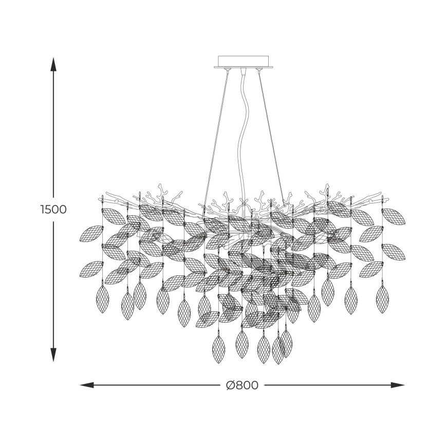 Zuma Line - Pendel 10xG9/3,5W/230V guldfarvet