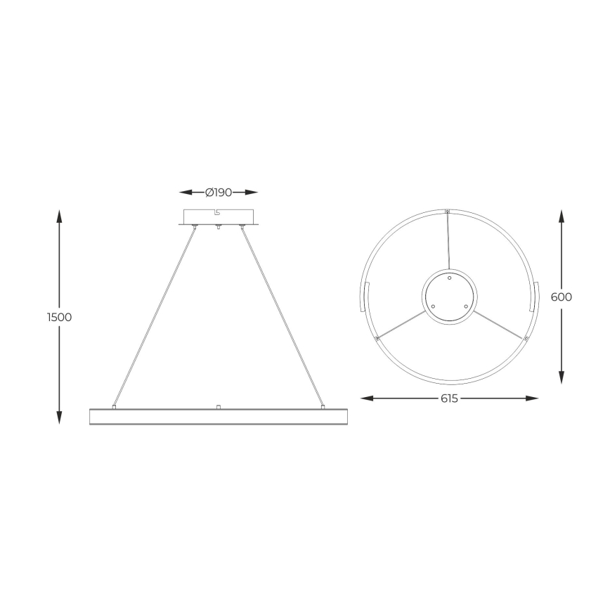 Zuma Line - LED pendel dæmpbar LED/30W/230V sort/guldfarvet