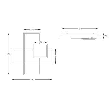 Zuma Line - LED loftlampe dæmpbar LED/46W/230V guldfarvet