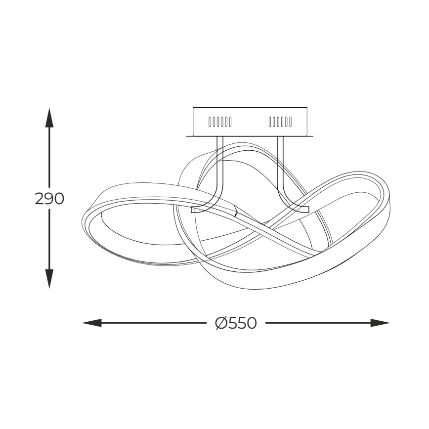 Zuma Line - LED loftlampe dæmpbar LED/44W/230V sort