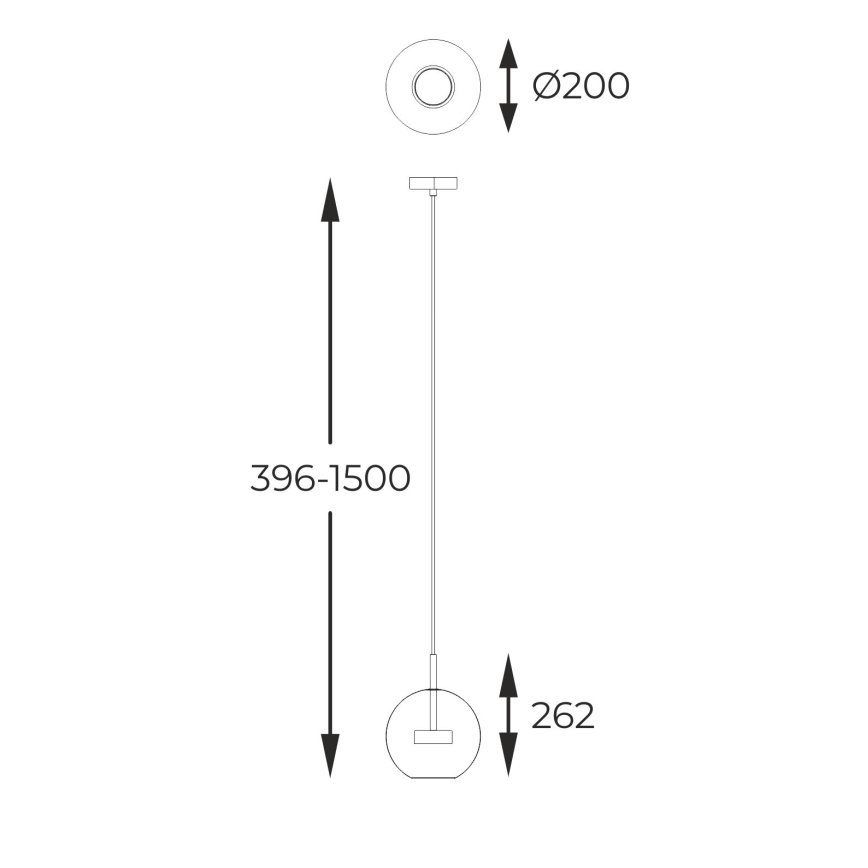 Zuma Line - LED pendel LED/5W/230V sølvfarvet