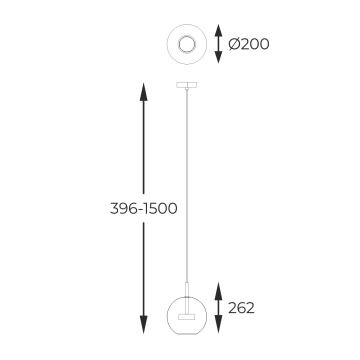 Zuma Line - LED pendel LED/5W/230V guldfarvet