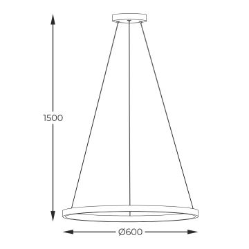 Zuma Line - LED pendel LED/32W/230V 3000/4000/6000K diameter 60 cm sort