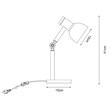 Zuma Line - Bordlampe 1xE14/40W/230V hvid