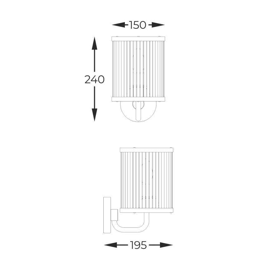 Zuma Line - Væglampe 1xE14/60W/230V sort