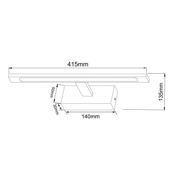 Zuma Line - LED spejllampe til badeværelse LED/12W/230V 41 cm IP44 guldfarvet