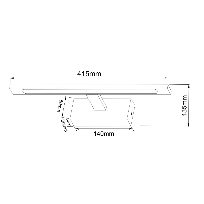 Zuma Line - LED spejllampe til badeværelse LED/12W/230V 41 cm IP44 guldfarvet