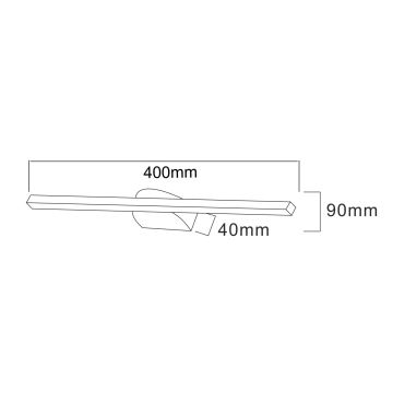 Zuma Line - LED gallerilampe LED/12W/230V 40 cm sort