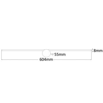 Zuma Line - LED spejllampe til badeværelse LED/8W/230V 60 cm IP44 sort