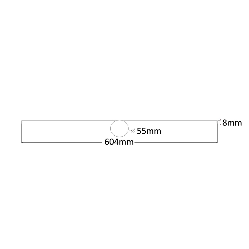 Zuma Line - LED spejllampe til badeværelse LED/8W/230V 60 cm IP44 krom